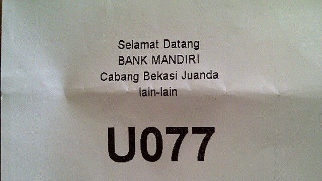Bank Mandiri KC Bekasi Juanda
