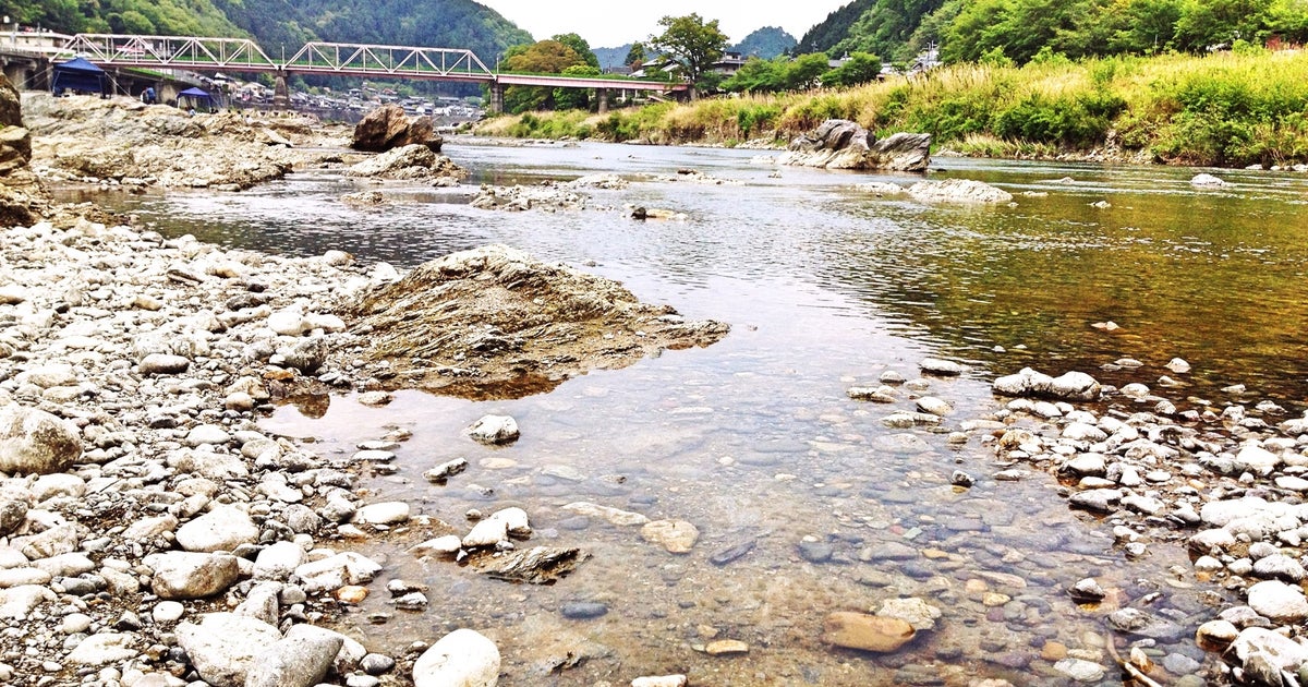 奈良県吉野川風景 - 絵画/タペストリ