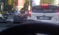 Traffic jam on Jln Ampang