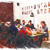 Photo taken at L&amp;#39;AntiCafé by Nicolas L. on 10/20/2013