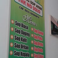 Warung Sop Ayam Pak No Solo