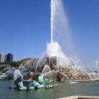 Photo taken at Clarence Buckingham Memorial Fountain by Dan F. on 9/29/2012