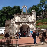 Photo taken at Porta De Santiago (A Famosa Fortress) by Wendell Q. on 11/12/2012