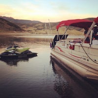 Photo taken at Rainbow Bay at Deer Creek Resevoir by Cory M. on 9/3/2013