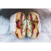 Photo taken at Black Seed Bagels by Laura S. on 4/16/2015
