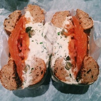 Photo taken at Black Seed Bagels by Alexis B. on 1/1/2015