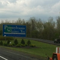 New Jersey/Pennsylvania Border - Border Crossing in Delaware Water Gap