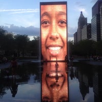 Photo taken at Crown Fountain by Annessa S. on 5/4/2012