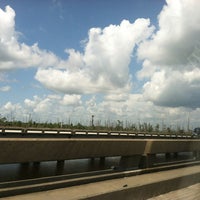 Photo taken at Lake Ponchartrain Bridge by Rafael M. on 7/25/2012