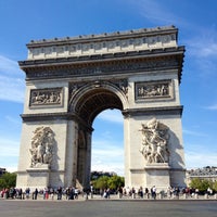 Photo taken at Arc de Triomphe by Val G. on 9/1/2012