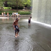 Photo taken at Crown Fountain by Kimberly T. on 7/21/2012
