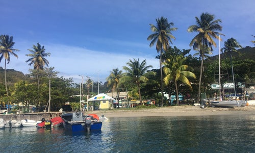 Admiralty Bay in Port Elizabeth, Bequia, St. Vincent and ...