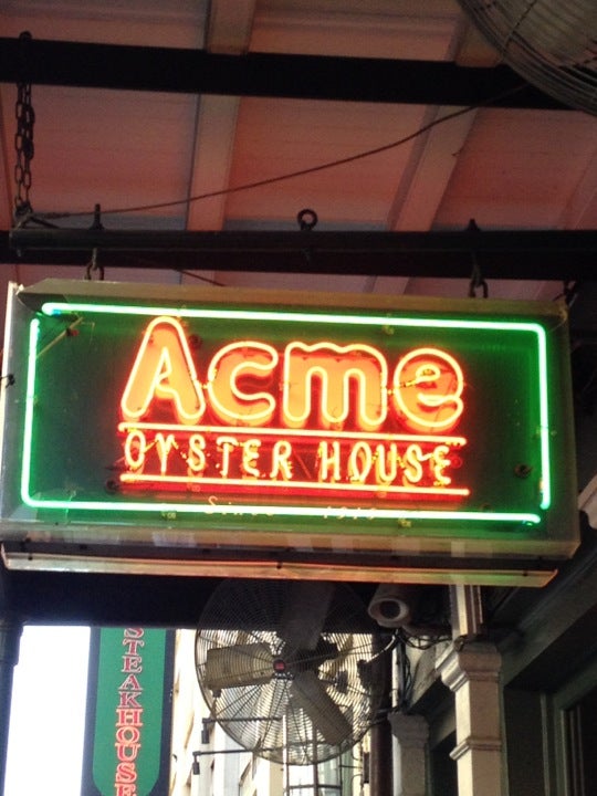 Acme Oyster House at 724 Iberville St (btwn Bourbon and Royal) New