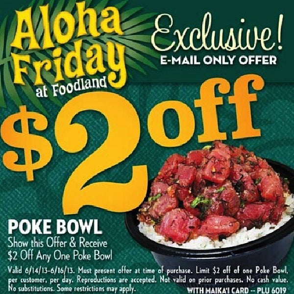 Image result for oahu foodland poke bowl