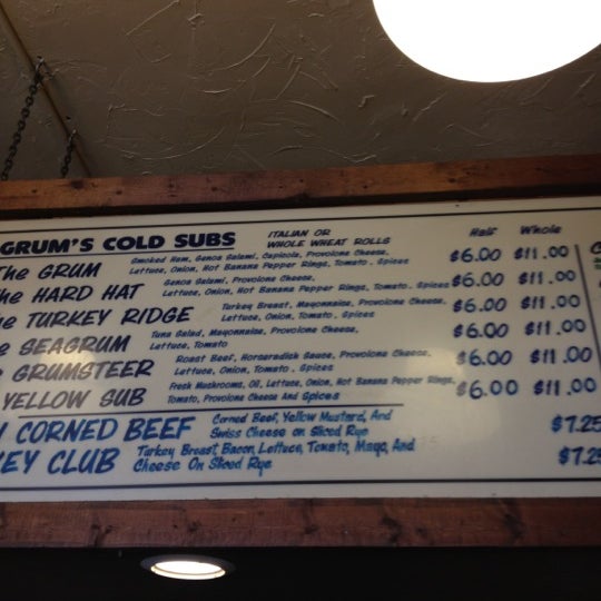 Grum's Sub Shoppe - 1776 Coventry Rd