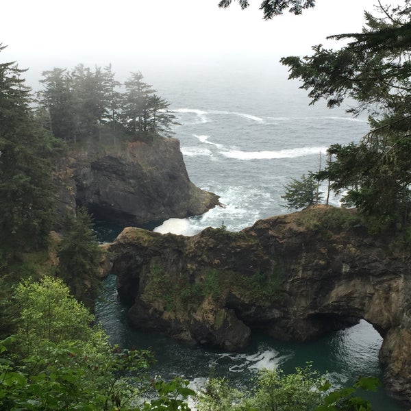 Natural Bridges Cove - Trail in Brookings