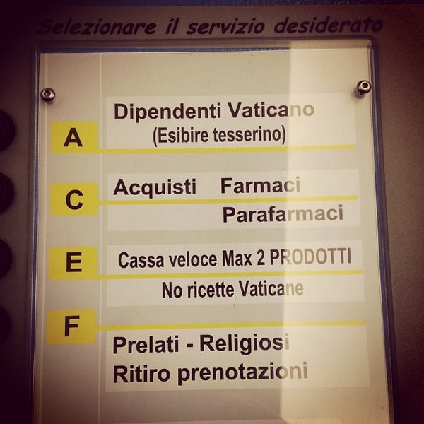 Farmacia Vaticana Pharmacy in Vatican City Farmacia Vaticana Pharmacy in Vatican City