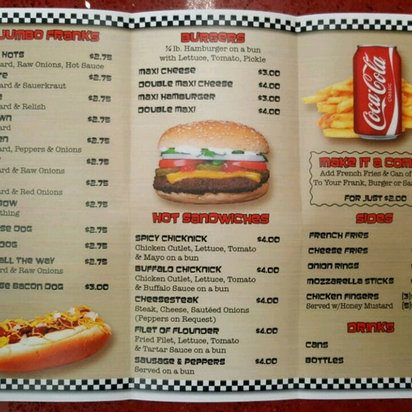 Nicks Hot Dogs Menu Nicks Hot Dogs Menu