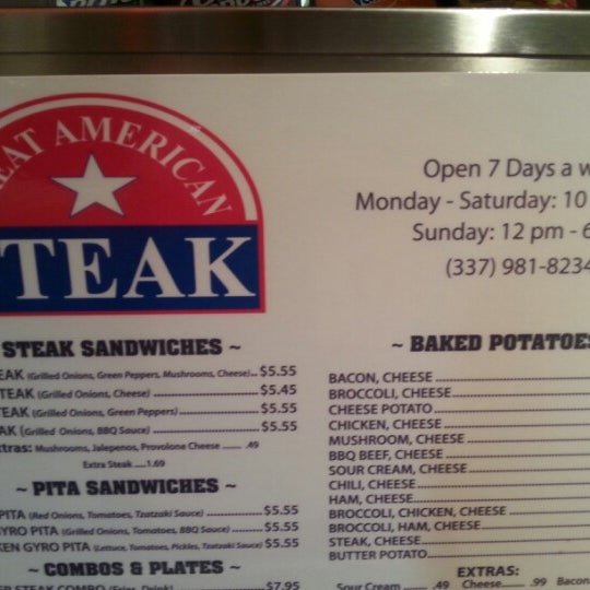 photos at great american steak lafayette la vision works acadiana mall