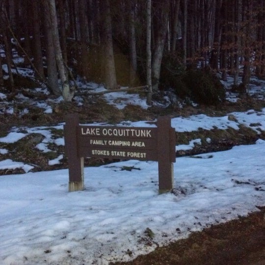 Stokes State Forest snow camping