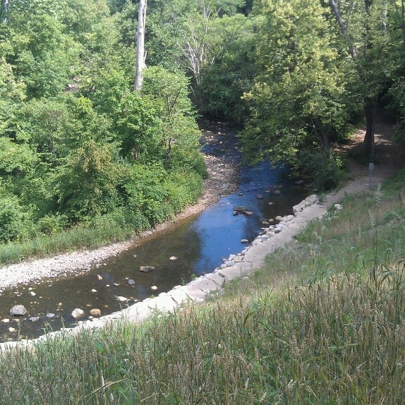 waterfall glen forest preserve in darien illinois