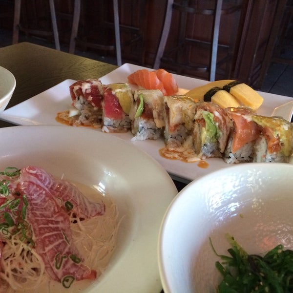 Exquisite sushi and sashimi at Blue Fin restaurant.