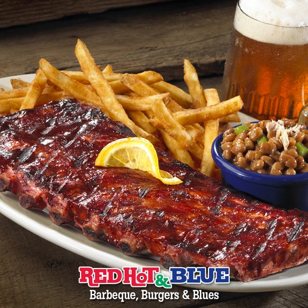 red and blue barbecue