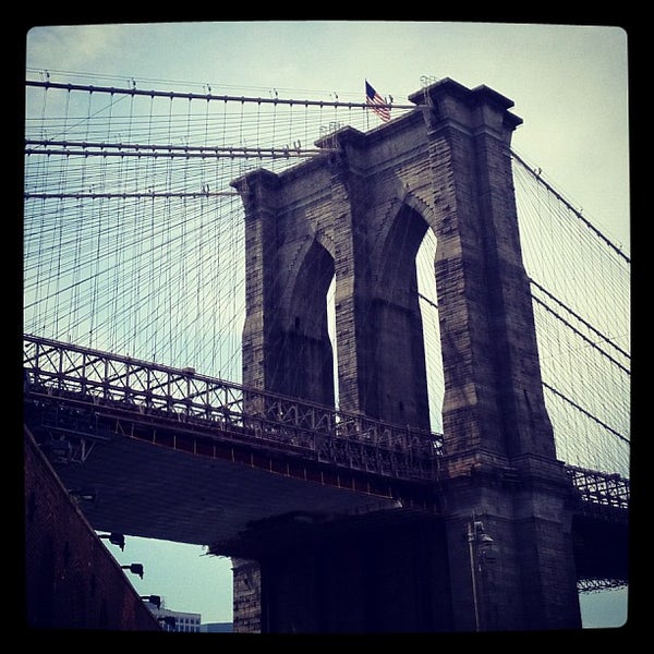 Under The Brooklyn Bridge Scenic Lookout in New York