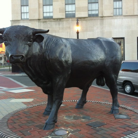 Durham City Bull Statue Outdoor Sculpture in Durham