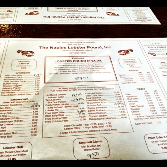 The Naples Lobster Pound, Inc. Naples, ME