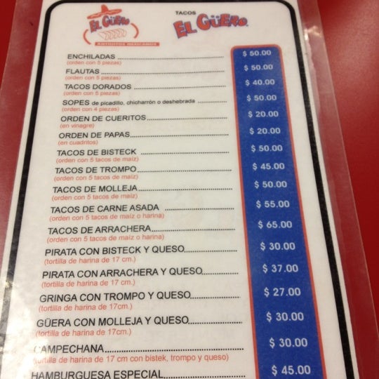 Tacos El Güero Local de tacos en Monterrey, NLE