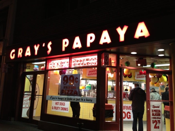 Gray's Papaya at 402 Avenue of the Americas (at W 8th St) New York, NY