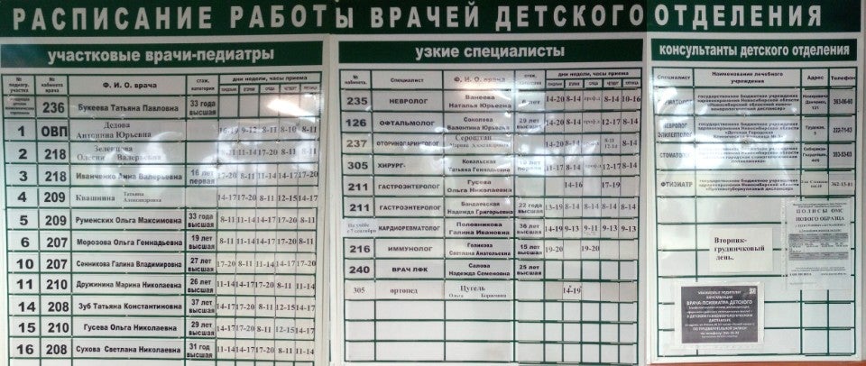 Врачи 29 поликлиники новосибирск. Расписание врачей поликлиники 13 Новосибирск. Детская поликлиника 22 Новосибирск.