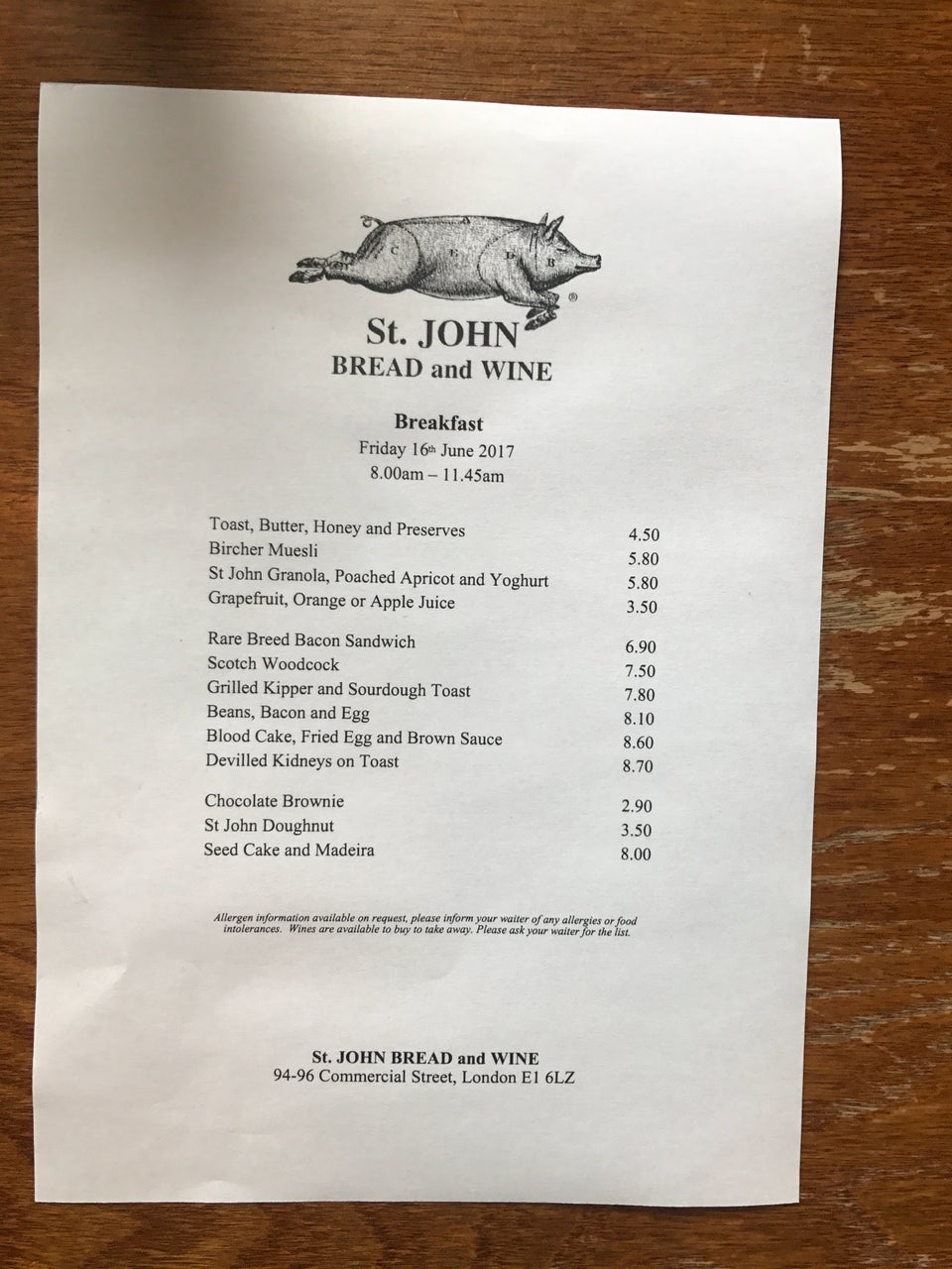 Photo of St John Bread and Wine