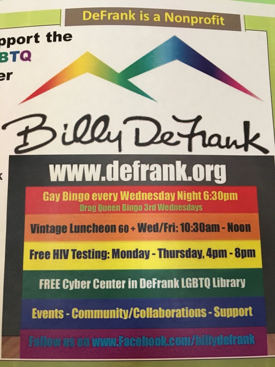 Photo of Billy DeFrank LGBT Community Center