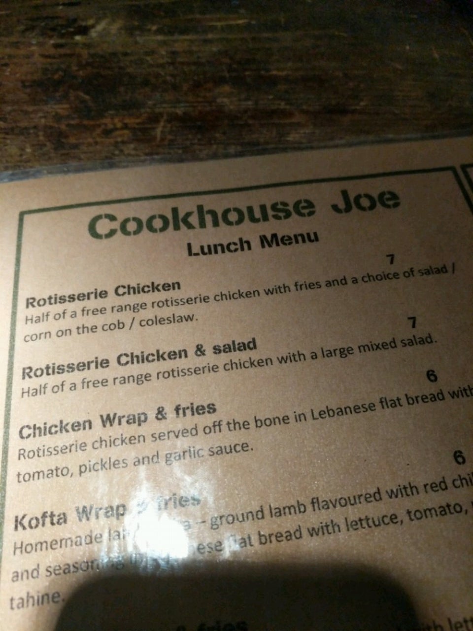 Photo of Cookhouse Joe